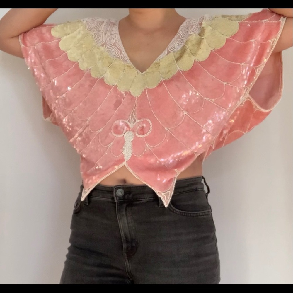 Vintage sequin top